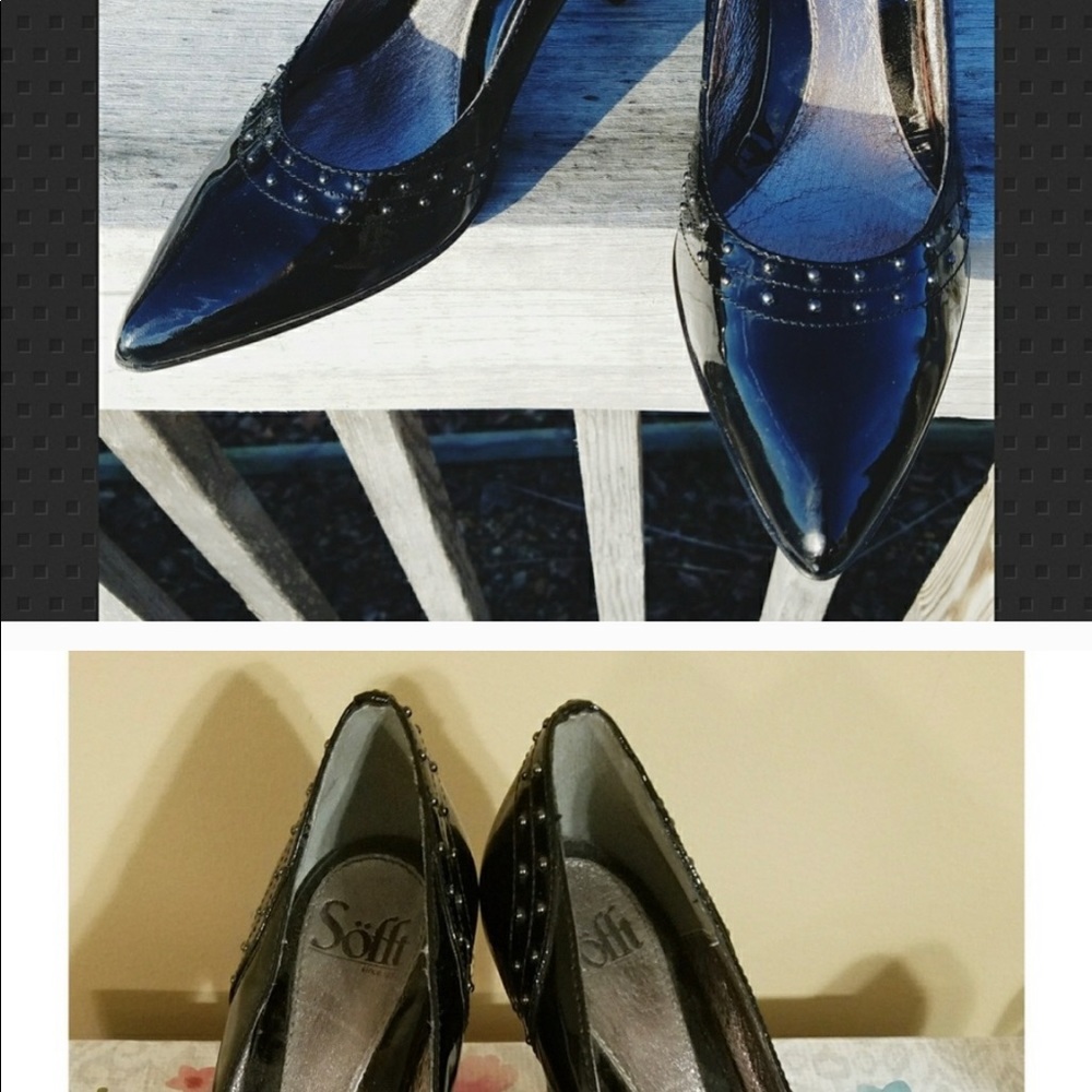 Sofft patent black heels